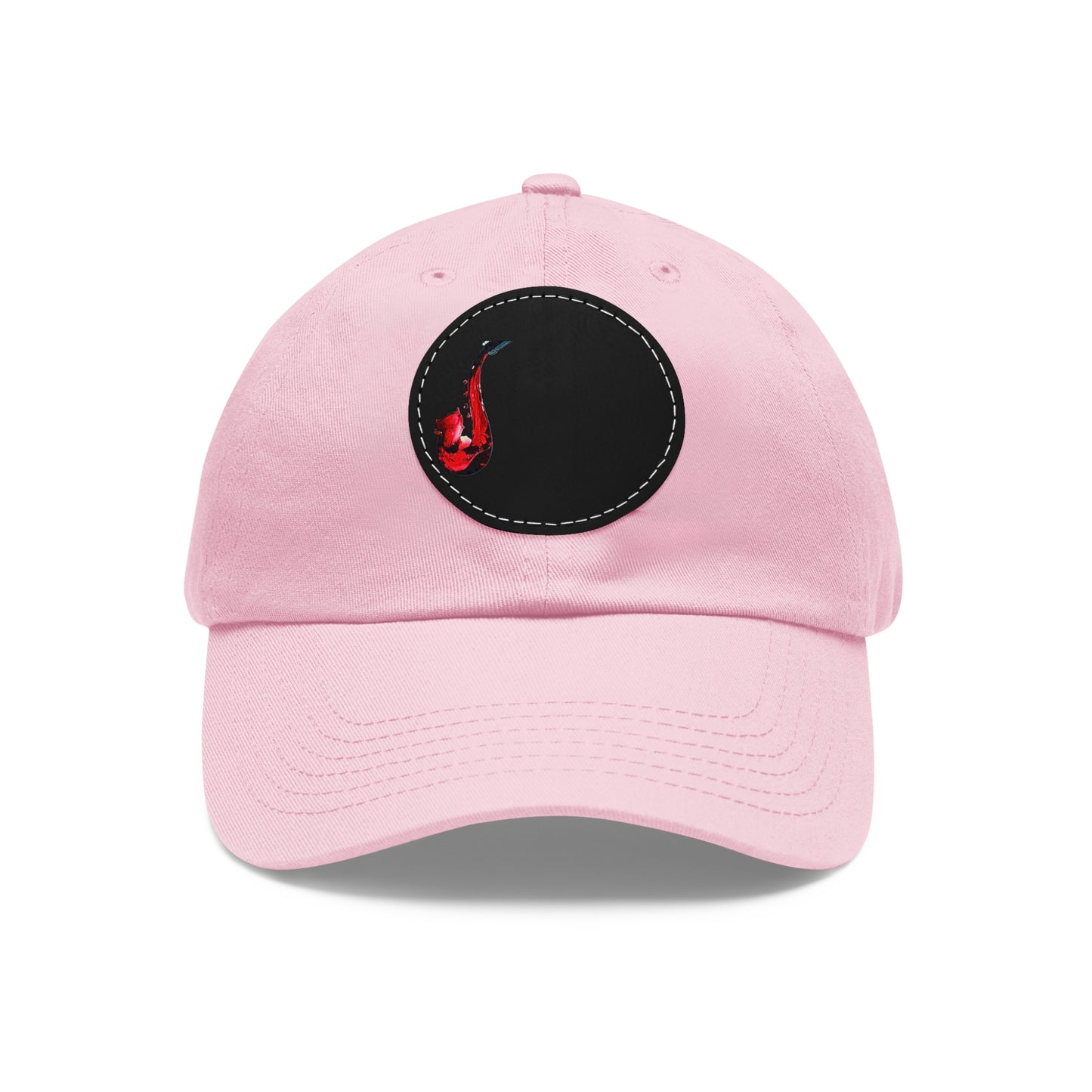 Dad Hat with Leather Patch (Round)